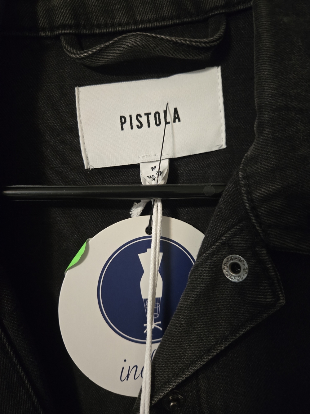 pistola Black Washed Denim Shacket - Long Sleeve - Picture 2 of 3